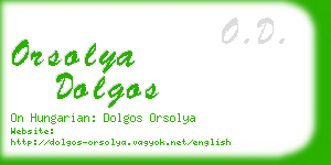 orsolya dolgos business card